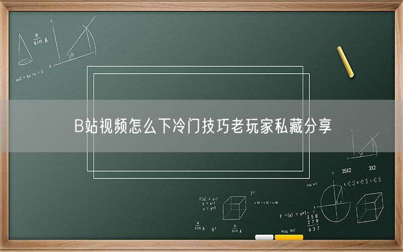 B站视频怎么下冷门技巧老玩家私藏分享